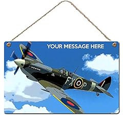 Spitfire Plane Wall Plaque. 22.5cm X 14cm Aluminium for sale  Delivered anywhere in UK