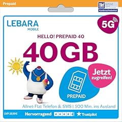 Lebara prepaid sim gebraucht kaufen  Wird an jeden Ort in Deutschland