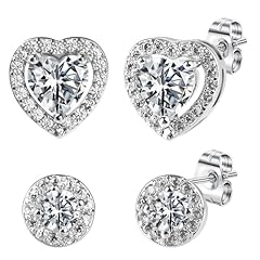 Silver stud earrings for sale  Delivered anywhere in UK