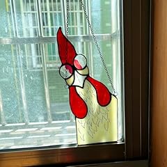 Peeping rooster stained for sale  Delivered anywhere in USA 