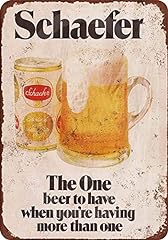 MAIYUAN Wall Decor Sign 1975 Schaefer Beer Rustic Vintage, used for sale  Delivered anywhere in USA 