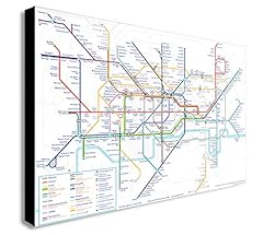 London Underground Map City - Canvas Wall Art Framed for sale  Delivered anywhere in Canada