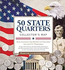 50 State Quarters Map (includes space for the Philadelphia for sale  Delivered anywhere in USA 