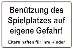 Schild benützung spielplatzes gebraucht kaufen  Wird an jeden Ort in Deutschland