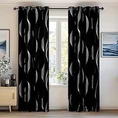 Deconovo black curtains for sale  Delivered anywhere in UK