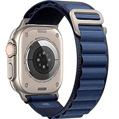 GBPOOT Alpine Loop Compatibile con Apple Watch Cinturino 42mm 44mm 45mm 49mm,Cinturino in Sport Nylon Tessuto Gancio a G in Titanio per iWatch Series Ultra/8/7/SE/6/5/4/3/2/1,Blu,42/44/45/49mm usato  Spedito ovunque in Italia 