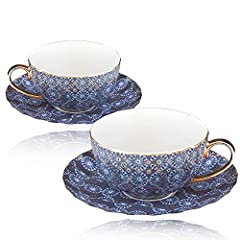 Taimei Teatime Porcelain Tea Cups and Saucers 6 oz, for sale  Delivered anywhere in Canada