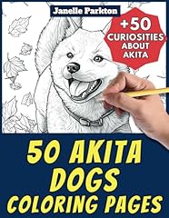 Akita dogs coloring for sale  Delivered anywhere in UK