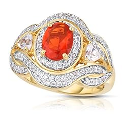 Femme Luxe 14k Yellow Gold with Fire Opal and White for sale  Delivered anywhere in UK
