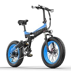 X3000plus 20 pollici Fat Bike pieghevole mountain bike elettrica, bicicletta di assistenza elettrica con 48V batteria rimovibile (Blue, 17.5Ah) usato  Spedito ovunque in Italia 