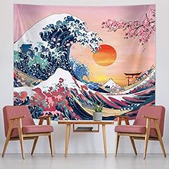 Great wave tapestry for sale  Delivered anywhere in Ireland