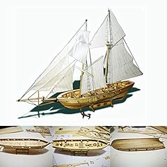 Gigicloud DIY Hobby Wooden Ship, 1:100 Scale Wooden Sailboat Ship Kits Home DIY Boat Model Classical Wooden Sailing Boats Scale Model Decorat Wooden Ship Model Boat Kits for Kids and Adults for sale  Delivered anywhere in Canada