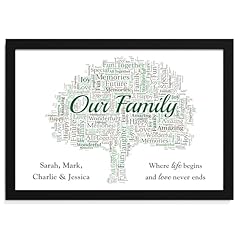Family tree personalised for sale  Delivered anywhere in UK