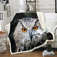 Owl sherpa blanket for sale  Delivered anywhere in UK
