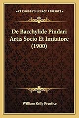 Bacchylide pindari artis d'occasion  Livré partout en Belgiqu