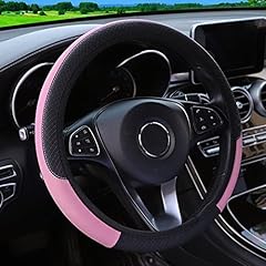 pink leather steering wheel cover for sale  Delivered anywhere in UK