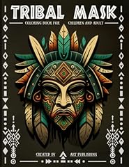 Tribal mask coloring for sale  Delivered anywhere in Ireland