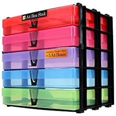 WestonBoxes A4 Box Stak, Stackable Craft Storage Box for sale  Delivered anywhere in UK