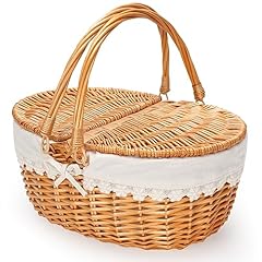 Wicker picnic basket for sale  Delivered anywhere in UK