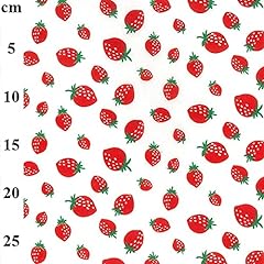 Polycotton fabric strawberries for sale  Delivered anywhere in UK