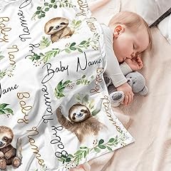 Sloth blanket monogrammed for sale  Delivered anywhere in USA 