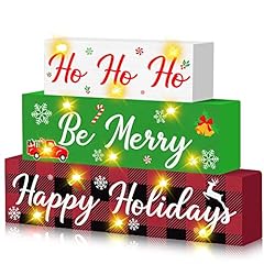 Christmas wooden block for sale  Delivered anywhere in USA 