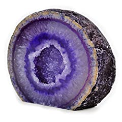 Agate geode purple for sale  Delivered anywhere in UK