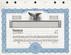 Stock certificate blue for sale  Delivered anywhere in USA 