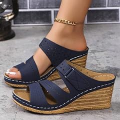 Navy blue wedge for sale  Delivered anywhere in USA 