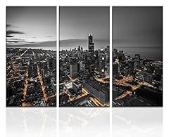 Chicago skyline canvas for sale  Delivered anywhere in USA 