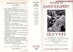 Oeuvres antoine saint d'occasion  Livré partout en France