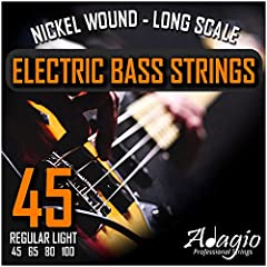 Used, .045-100 Medium/Light Electric Bass Guitar Strings for sale  Delivered anywhere in UK