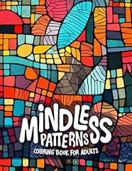 Mindless patterns coloring for sale  Delivered anywhere in UK
