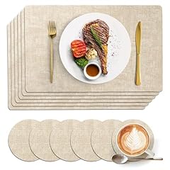 Faux leather placemats for sale  Delivered anywhere in USA 