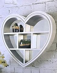 DEENZ WHITE HEART MIRROR SHELF 6 SECTIONS DECORATIVE, used for sale  Delivered anywhere in UK