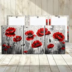Red flowers canvas for sale  Delivered anywhere in UK