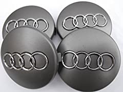 4 NEW * 60 mm Silver AUDI Alloy Wheel caps, Badges for sale  Delivered anywhere in UK