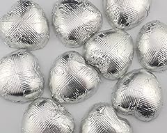 Silver chocolate hearts for sale  Delivered anywhere in UK