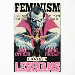 Poster rétro féministe d'occasion  Livré partout en France
