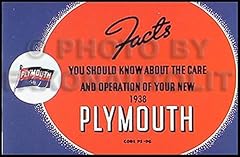 1938 plymouth owners for sale  Delivered anywhere in USA 