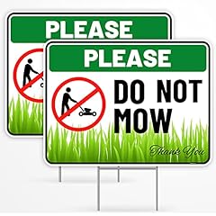 2pc mow sign for sale  Delivered anywhere in USA 