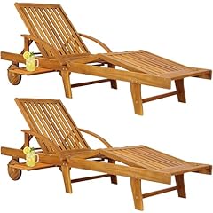 Casaria sonnenliege holz gebraucht kaufen  Wird an jeden Ort in Deutschland