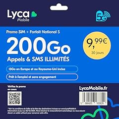 Lycamobile carte sim d'occasion  Livré partout en France