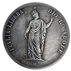 vinciann Moneta copia Lombardia 5 lire 1848 Cinque Giornate Milano Libertà 37.45mm 22g, usato usato  Spedito ovunque in Italia 