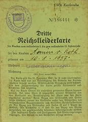 Reichskleiderkarte knaben vom gebraucht kaufen  Wird an jeden Ort in Deutschland