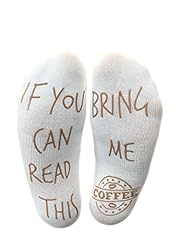 'If You Can Read This Bring Me Coffee' Funny Socks, used for sale  Delivered anywhere in Canada