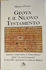 Geova nuovo testamento. usato  Spedito ovunque in Italia 