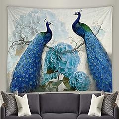 Blue peacock tapestry for sale  Delivered anywhere in USA 