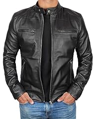 Black leather biker for sale  Delivered anywhere in USA 