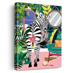 Zebra bathroom canvas for sale  Delivered anywhere in USA 